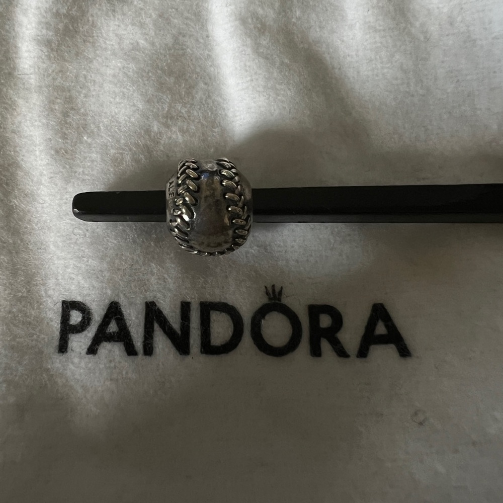Vintage Pandora Baseball Bead .925